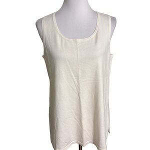 Wynne Layers Chic Cream Sleeveless Tank Top